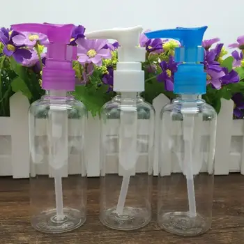 

100ml Portable Refillable Empty Clear Plastic Shampoo Press Pump Bottle Pet Accessory