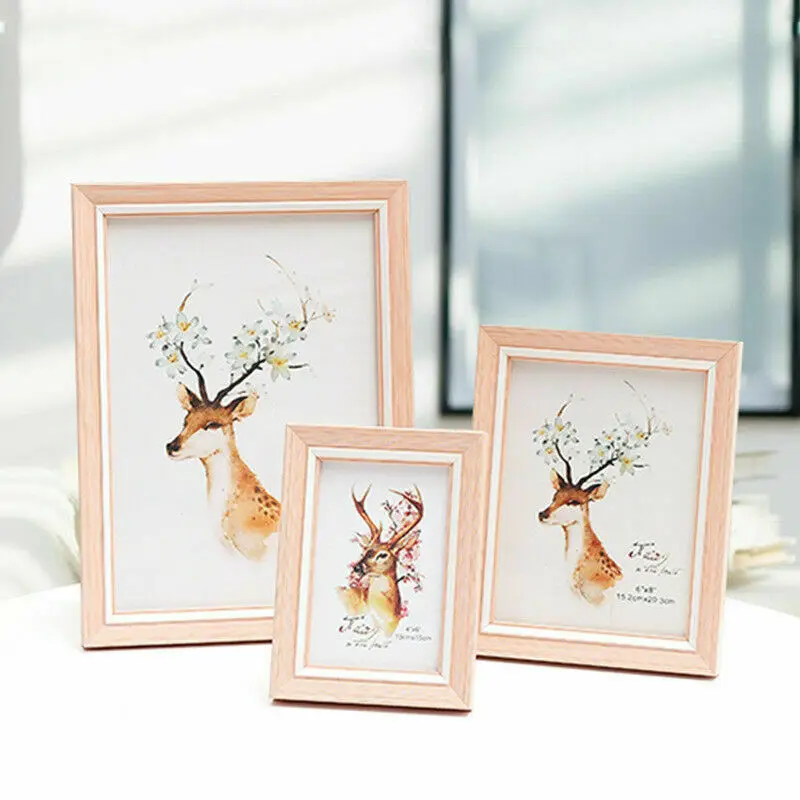 ##BUY European Style Photo Frame Picture Poster Frame Black Walnut Oak White New Elegant wooden photo frame