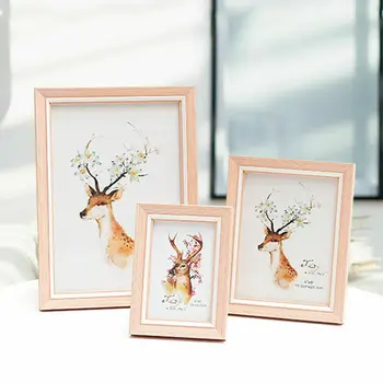 

European Style Photo Frame Picture Poster Frame Black Walnut Oak White New Elegant wooden photo frame