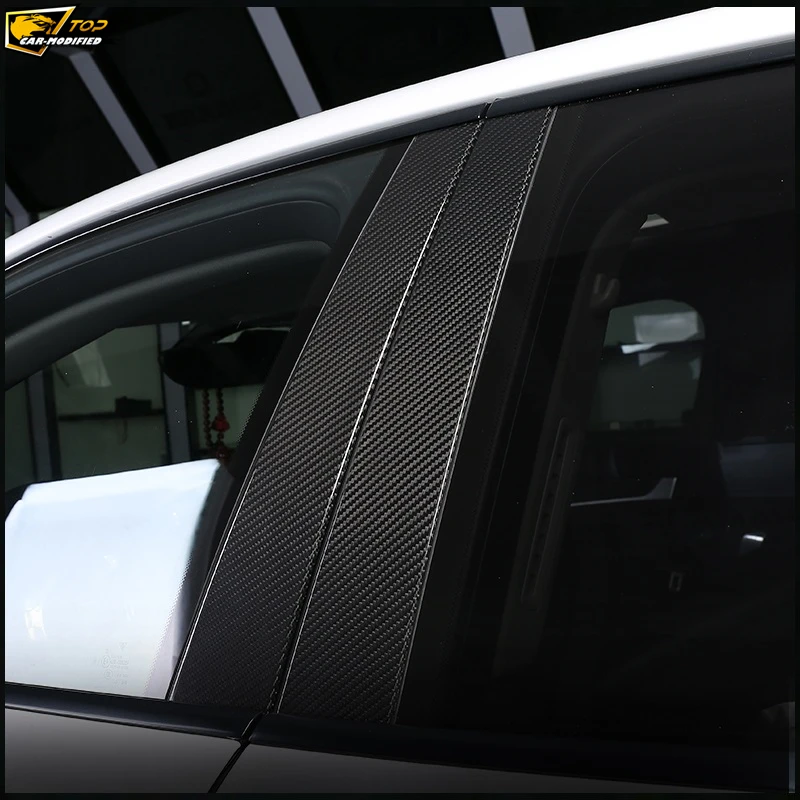6-100% Real carbon fiber,Free Shipping Carbon Fiber Auto Door B-Pillars Side Window Covers Trims Car Parts for Porsche Cayenne