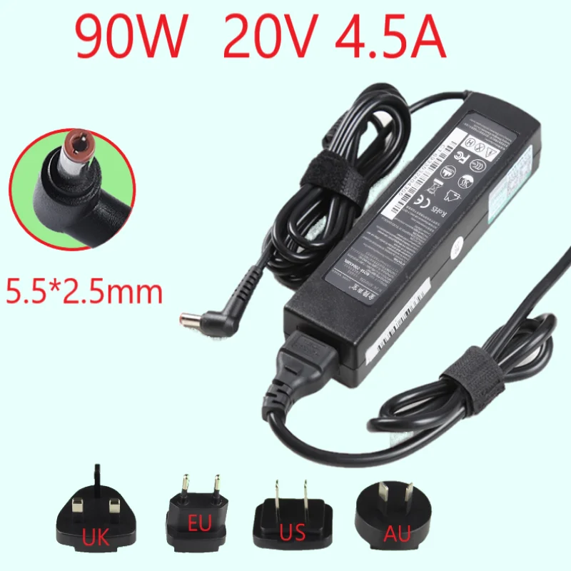 Оригинальные 20V 4.5A 90W адаптер переменного тока питания для ноутбука Зарядное устройство для lenovo Z370 Z470 Z570 Y460 Y470 G480 Y450 Z470 U130 C510M C465A C467A