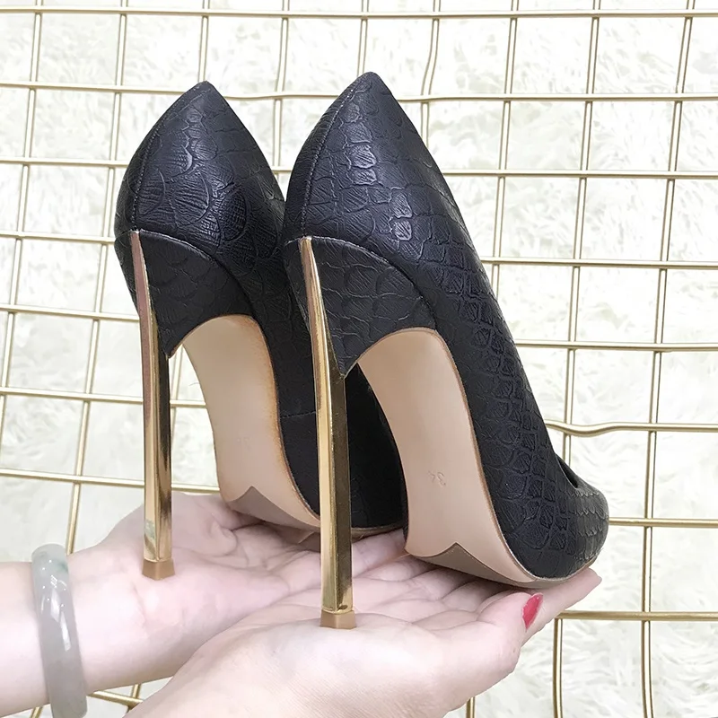 

Spring serpentine stiletto high heel shallow mouth pointed bridal wedding shoes banquet dress small size all-match women's shoes