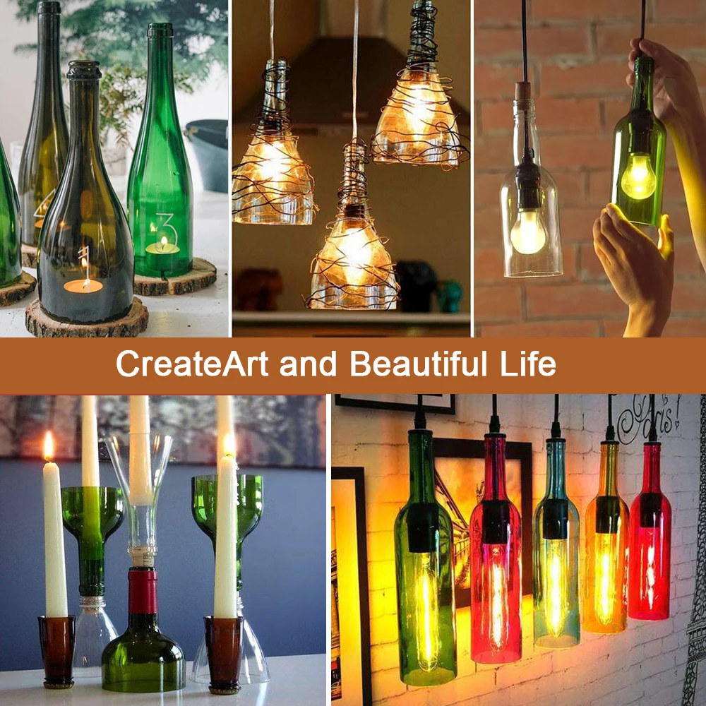 Резак для стеклянной бутылки Diy Инструменты деревянный трехколесный резак креативные ремесла для резки вина пива алкоголь виски ремесло инструмент