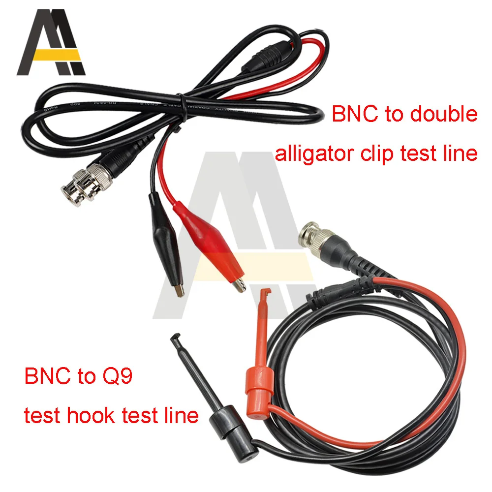 

BNC Male Plug Q9 to Dual Hook Clip Test Probe P1007 P1011 Cable Leads 120CM With 2 Probes 500V Test Hook Oscilloscope Accessorie