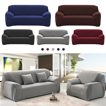 

Solid Color Elastic Corner Sofa Covers for Living Room Stretch Modern Cotton Sofa Towel L-shape Sectional Couch Slipcover