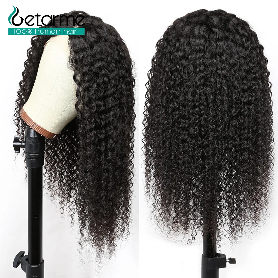 Curly wave 1x6 TPart Lace Human Hair Wigs For Black Women Remy Malaysian Curly wave Middle Part Lace Closure