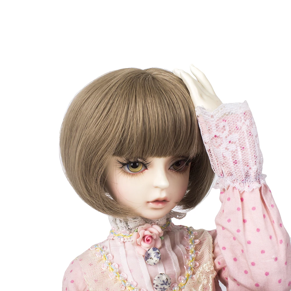 Muziwig New High temperature fiber 1/3 scale BJD wig brown hair for BJD/SD doll accessories thngs for doll