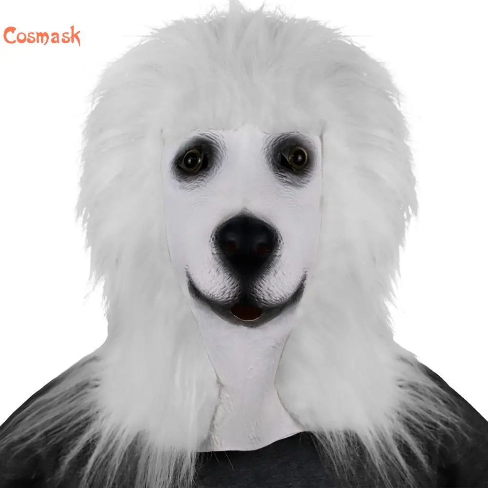 Косплей маски Cosmask для Хэллоуина с белой собакой|Аксессуары костюмов| |