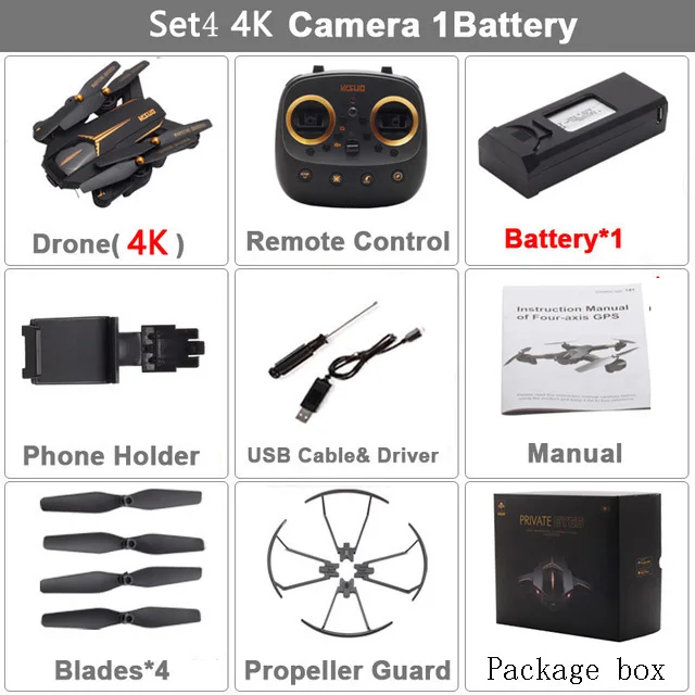 XS812 4K 1B BX VISUO XS812 gps Дрон с камерой 4K HD 5G wifi FPV удерживающий высоту один ключ возврат Радиоуправляемый Дрон Квадрокоптер Вертолет VS E520S SG906 - Цвет: XS812 4K 1B BX