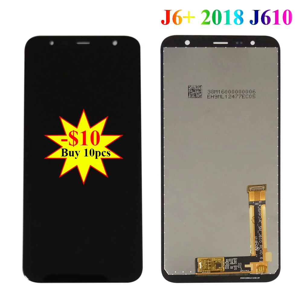 Оригинальный 6 0 ''ЖК-дисплей для samsung Galaxy J6 + J610 J610F J610FN дисплей ЖК-экран Замена