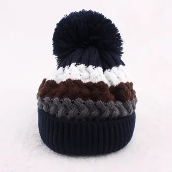 

Baby Hat Winter Children Cap Girls Boys Knitted Winter Beanies Hat For Kids Cotton Solid Children Hat
