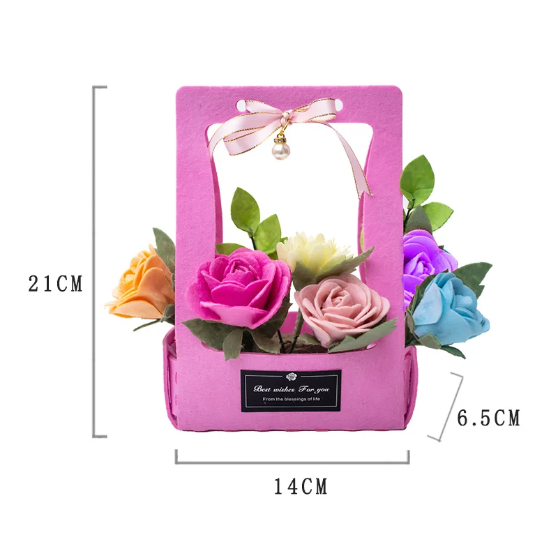Креативные 8 стилей букеты-муляжи Войлок DIY материал сумка ручной работы свободный крой искусственный цветок фельты для свадьбы украшение в римском стиле