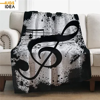 

HUGSIDEA Hot Sales Soft Keep Warm Blanket Music Note Pattern Sofa/Couch Blanket Spring Air Condition Blanket Multi Color Blanket