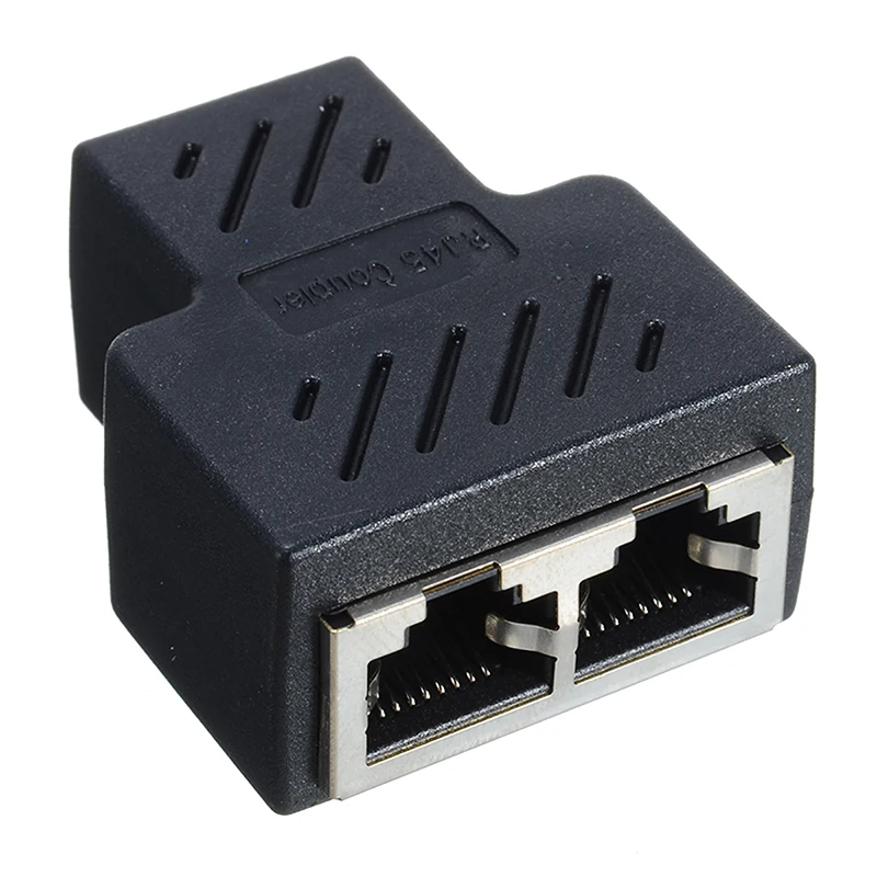 RJ45 Сплиттер Адаптер 1-2 двойной женский порт LAN Ethernet сетевой сплиттер адаптер для компьютера разъем