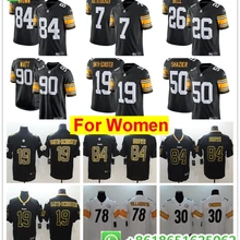 Женщины Питтсбург Бен роэтлисбергер Antonio коричневый T.J. Watt JuJu Smith-Schuster Black Alternate Vapor Untouchable Limited Jersey