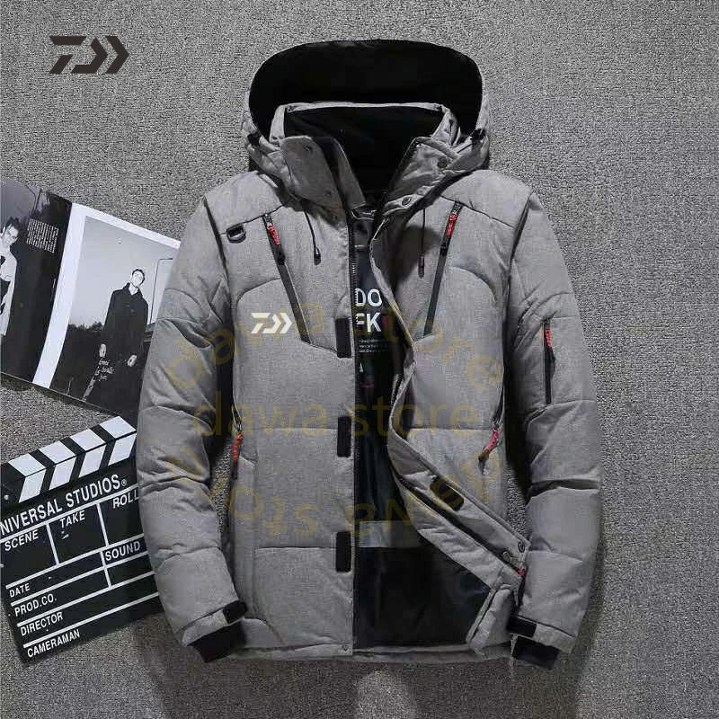 Daiwa куртка Мужская бархатная одежда для рыбалки утолщенная термальная рыболовная рубашка на молнии Daiwa зимняя одежда для рыбалки мужская хлопковая уличная одежда