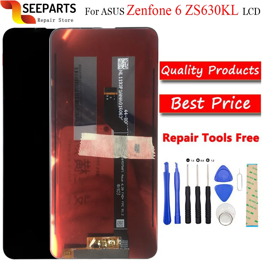 

Original 6.4'' For ASUS Zenfone 6 ZS630KL LCD Display Touch Screen Digitizer Sensor Glass Assembly For ASUS ZS630KL LCD Screen