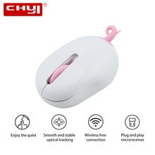 CHYI Wireless Mini Computer Mouse Cute Creative Optical Usb Mause 3d Ergonomic Silent Portable Pink Kids Gift Mice For PC Laptop