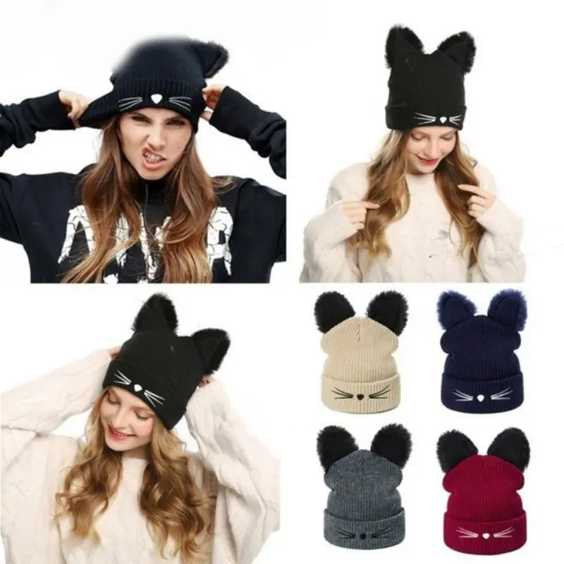 Шапка для женщин и мужчин, вязаные теплые зимние шапки для мужчин и женщин, одноцветные хип-хоп Повседневные шапки с манжетами