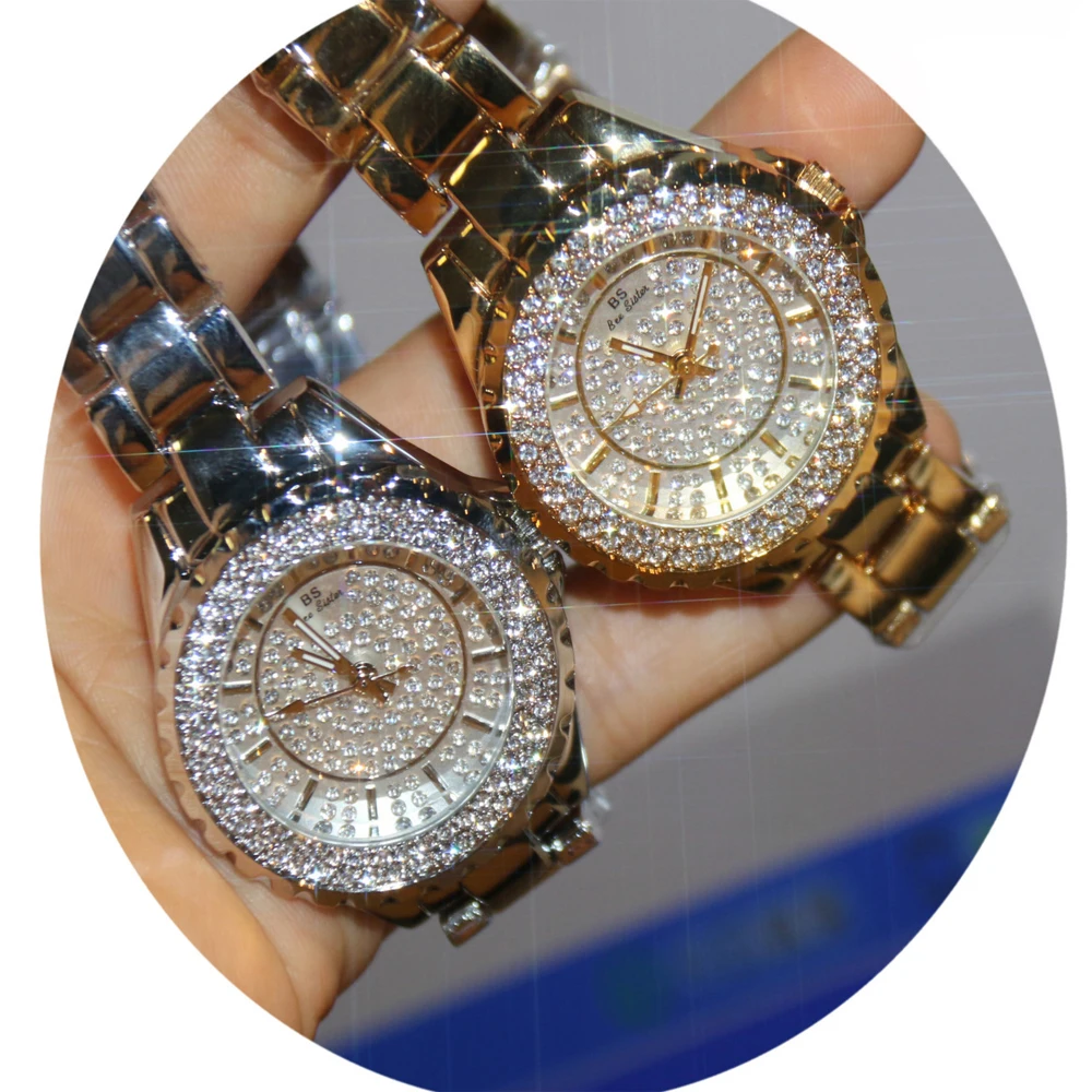 2023 Diamond Watches Woman Famous Brand Fashion Casual Female Gold
