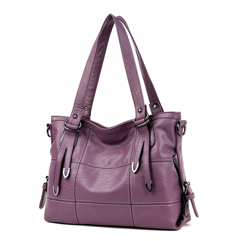 Женская сумка-мессенджер в стиле ретро, новинка, женская сумка с верхней ручкой, сумки через плечо для девушек, женские Сумки из искусственной кожи, модные вечерние сумки - Цвет: Purple