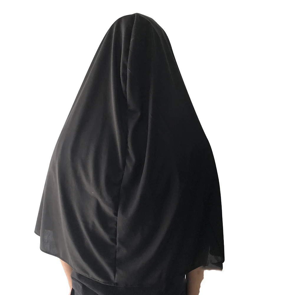 

Cosplay Nun Mask With Voice With LED Light Latex Costume Party Props Halloween Horror Headscarf Full Face Grimace