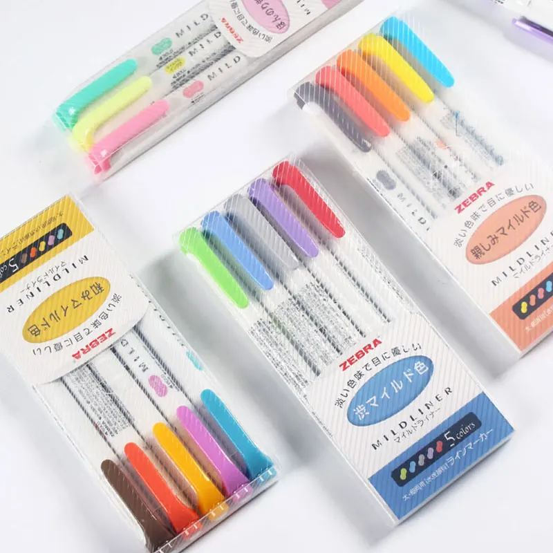 Zebra Mildliner Highlighter Wkt7, Zebra Mildliner Markers