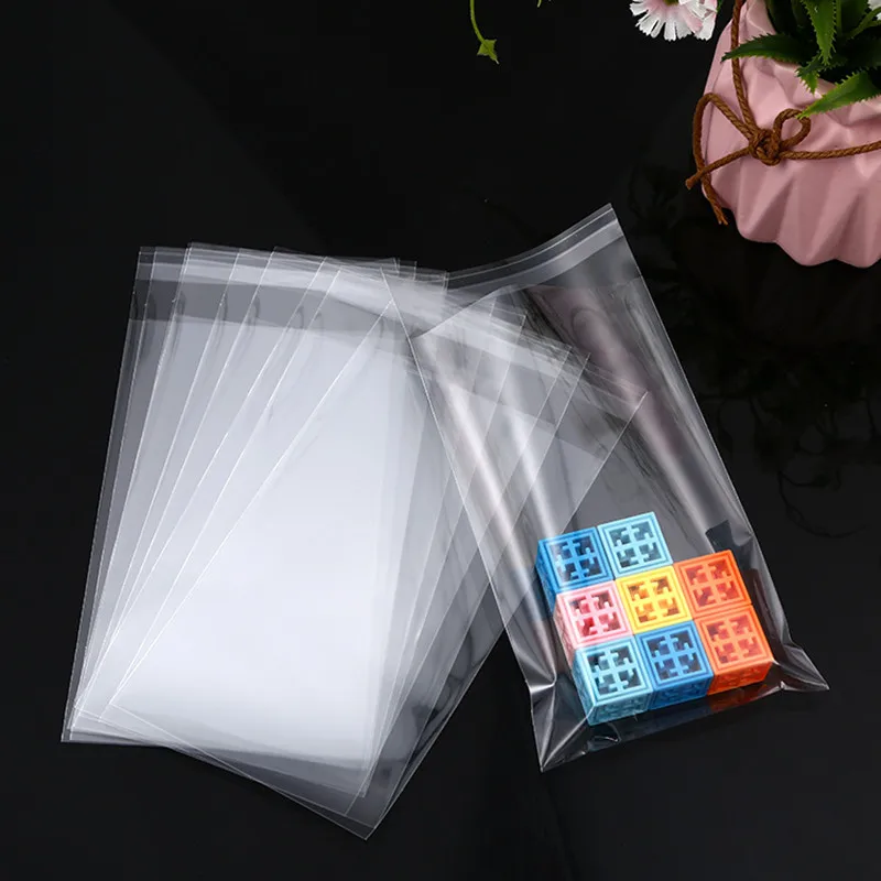 100 шт многоразовый прозрачный самоклеящийся целофановый пакет самозапечатывающийся небольшие полиэтиленовые пакеты для упаковки конфет пакет, который можно закрыть