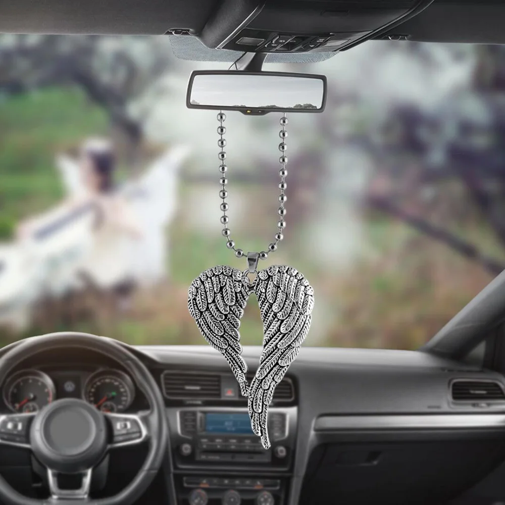 Car Pendant Angel Wing Rearview Mirror Decoration Hanging Charm
Ornaments Automobiles Interior Cars Accessories Holiday Gifts