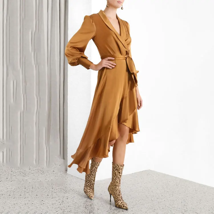 Zimmermann2019 стиль Модное Элегантное платье из натурального шелка с неровным подолом Женская коллекция австралийских женских платьев