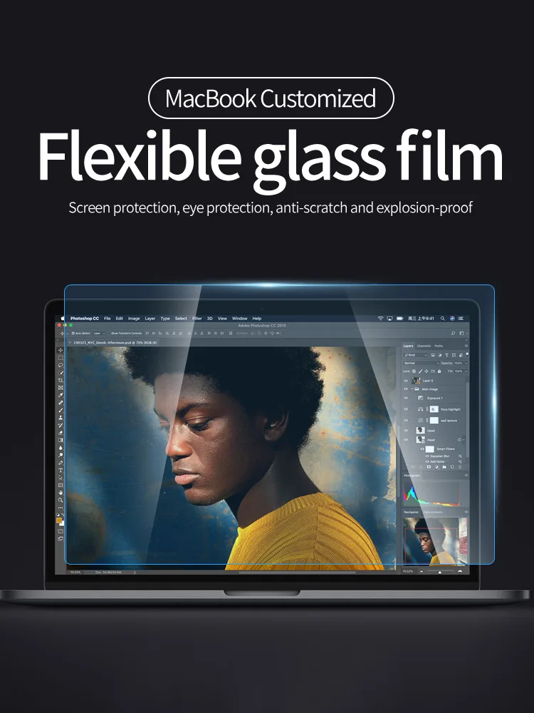 PIRISI HD Гибкая стеклянная пленка для нового macbook pro15 Защитная экрана A1707 A1990 защита
