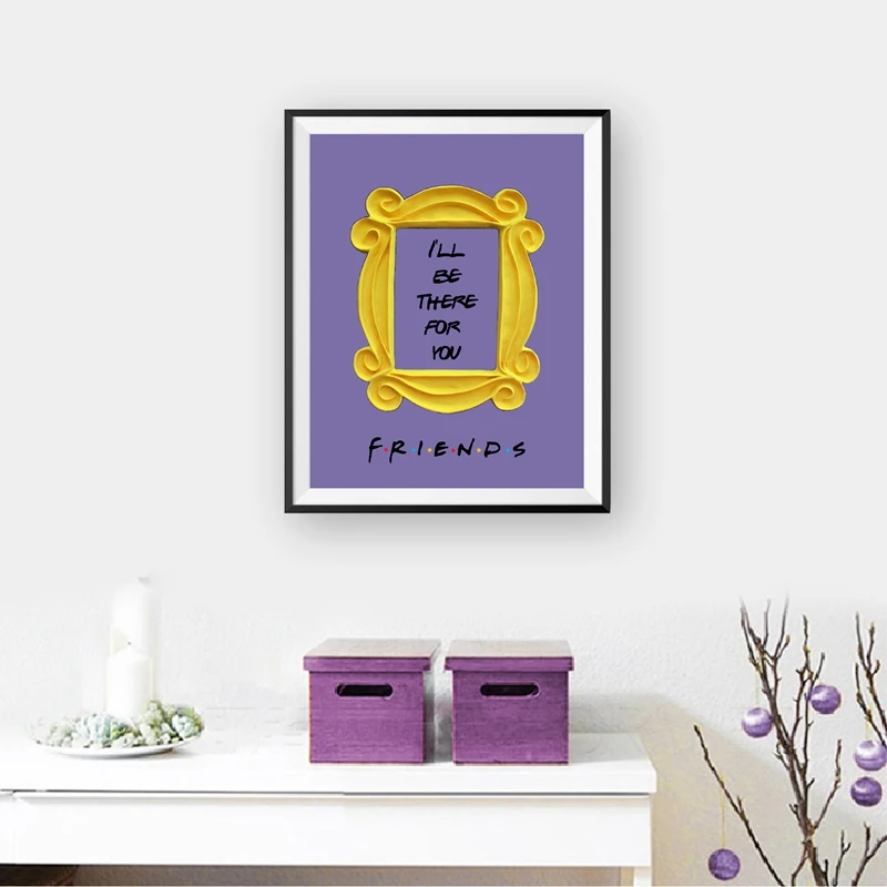 FRIENDS-TV-Show-Poster-Prints-I-LL-BE-THERE-FOR-YOU-Quotes-Art-Picture-Canvas-Painting (1)