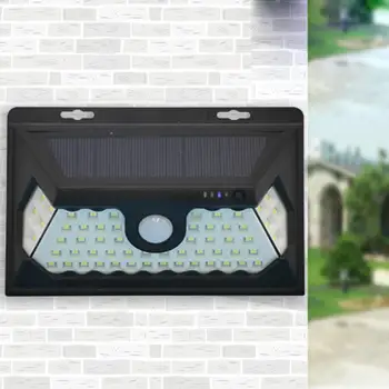 

Solar Motion Sensor Wall Light Waterproof 300LM 58LED 3 Modes Outdoor Lamp Solar Powered Spotlight Sunlight Street Light