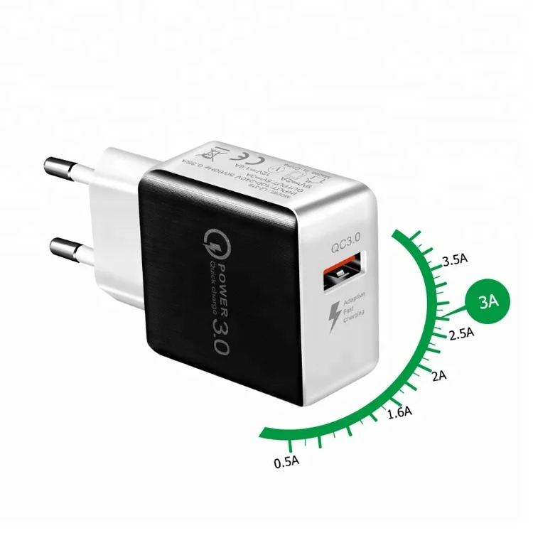 Wholesale High Quality Portable Quick Charge Single USB Wall Charger Adapter QC 3.0 Mobile Phone Travel Fast Wall Charger