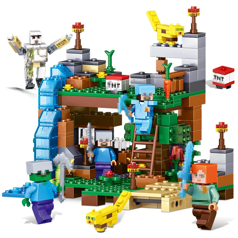 2188PCS MinecraftING Series Steve The Big Fig with Parrot Model Building Block Brick Toys for Children Gift toys for children - Цвет: A0002