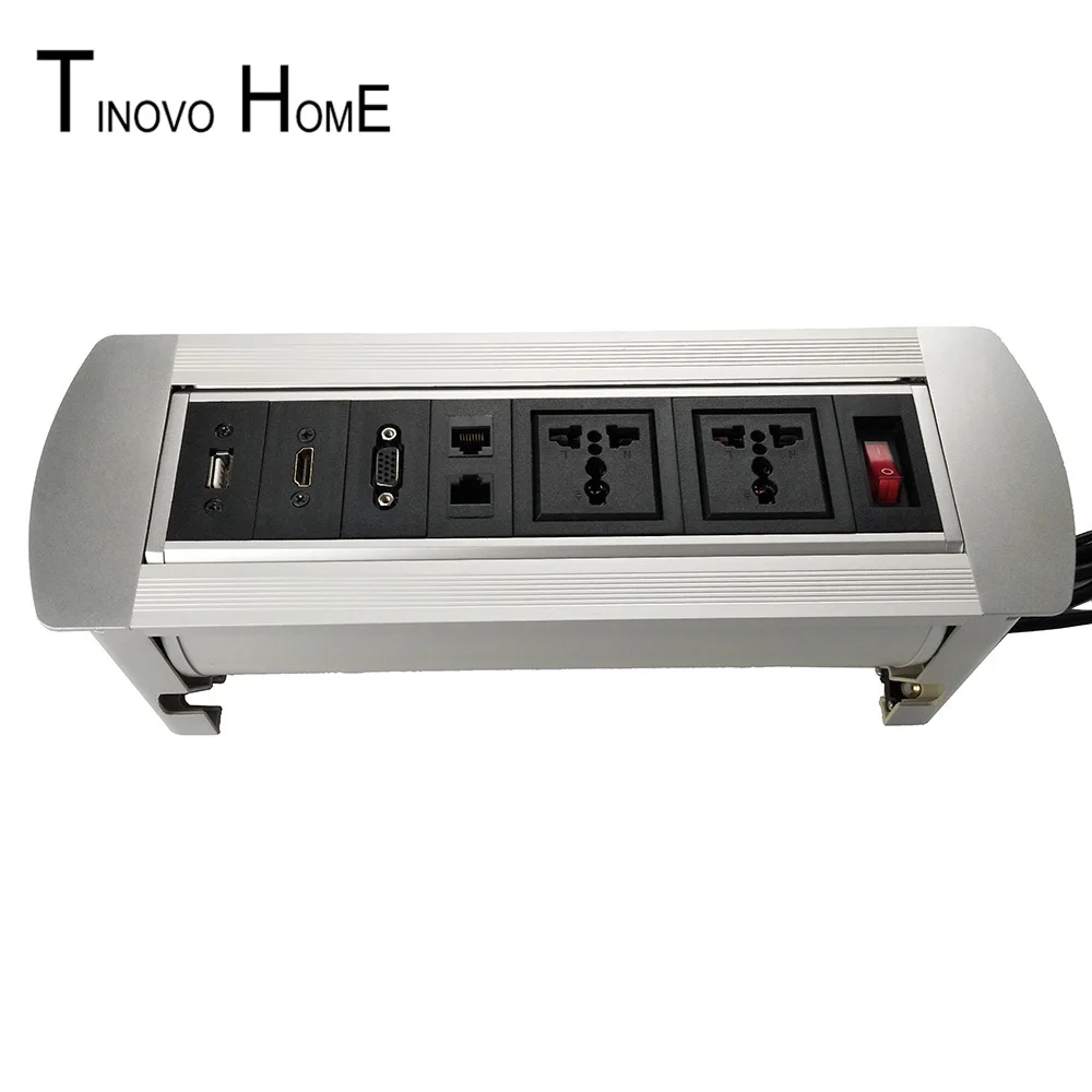 High-end настольная розетка/ручной флип розетка/USB VGA двойной информационная сеть