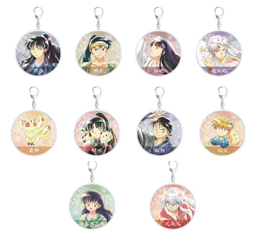 Аниме Inuyasha Sango Miroku Naraku Sesshoumaru Higurashi Kagome Kouga акриловые Мультяшные Брелоки Подвеска