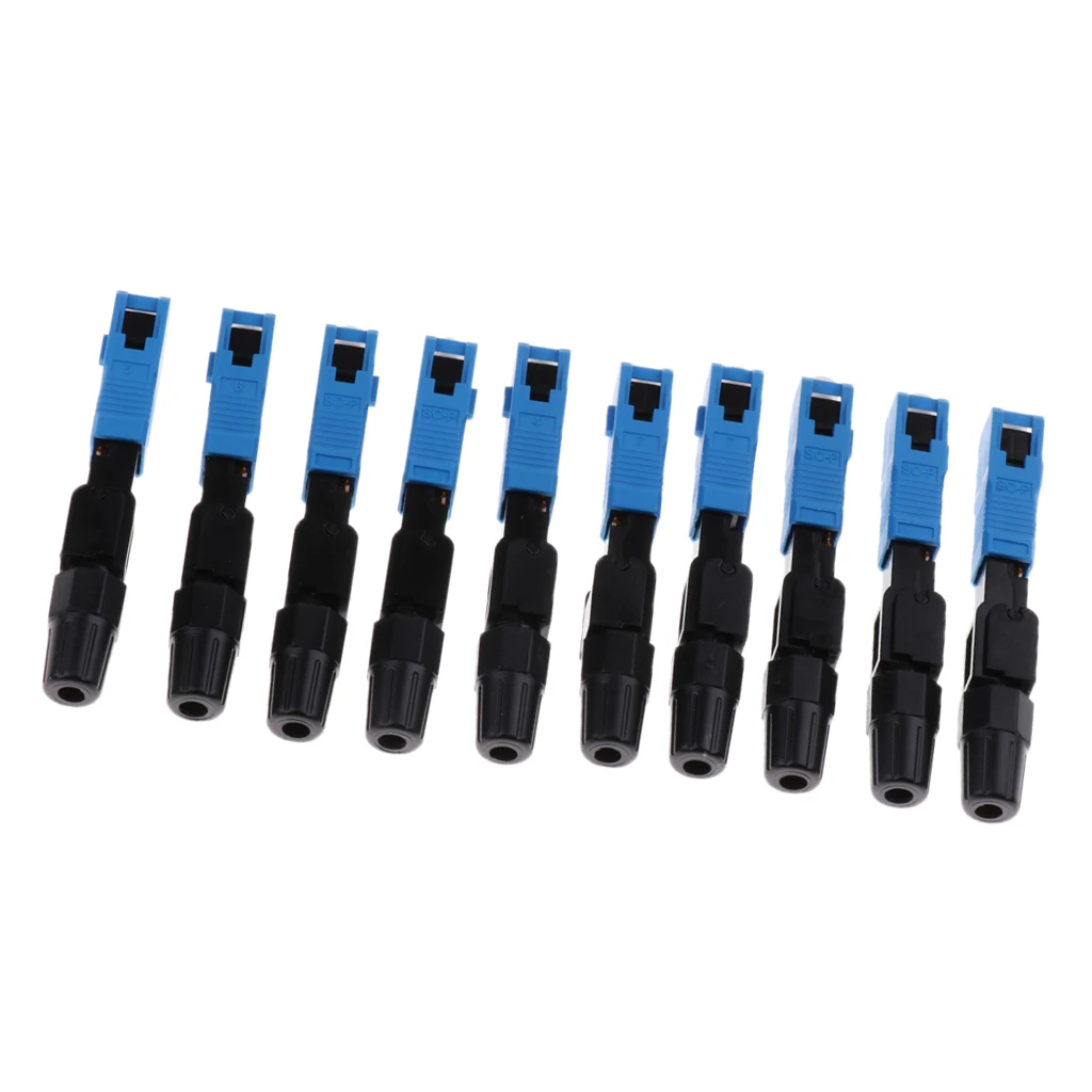 10Pcs Embedded Type Fast Fit SC UPC Fiber Quick Fast Optic Connector for CATV Network