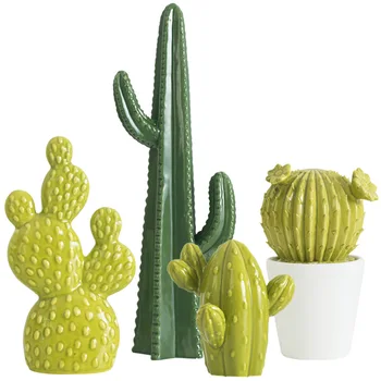 

Nordic modern minimalist personality creative home entrance living room wine cabinet desktop cactus home decoration accessories