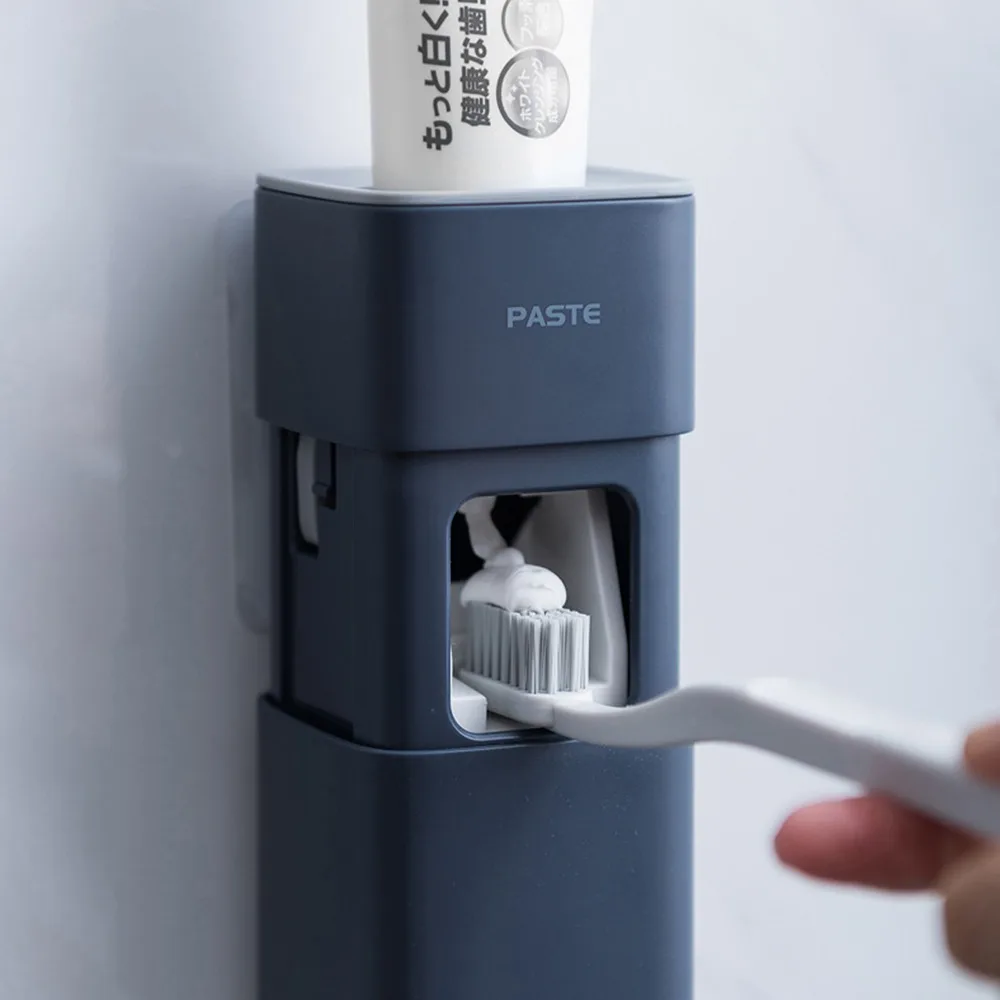 Automatic Toothpaste Dispenser Wall Mount Dust-proof Toothbrush Holder Home Bathroom Waterproof Lazy Squeezer Tool | Дом и сад