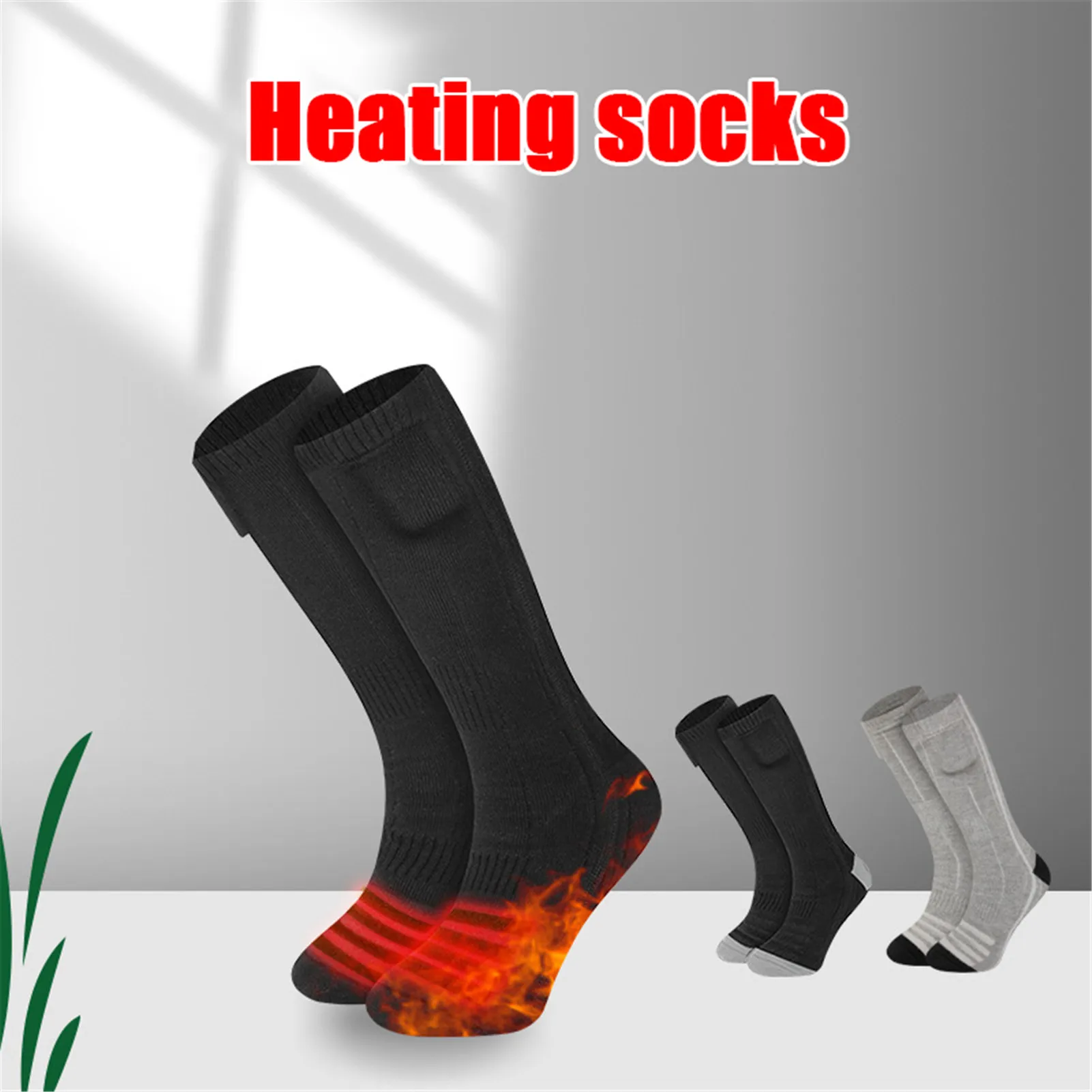 1pair Winter Cycling Electric Heated Socks Men Women Battery Usb