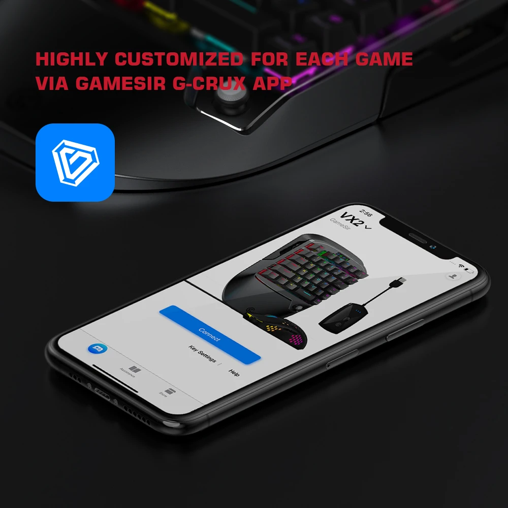  GameSir VX2 AimSwitch Wireless Red Keyboard Mouse Combo For FPS PUBG COD Games For PS4/ PS3/Xbox On