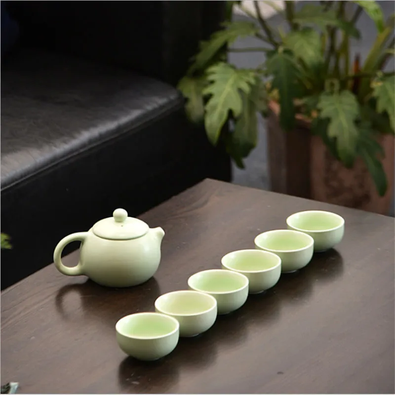 Китайский чайный набор кунг-фу керамический глазурь чайный горшок фарфоровый чайный сервиз портативные чайные чашки чайная церемония чайные наборы посуды подарок для друга - Цвет: type 5