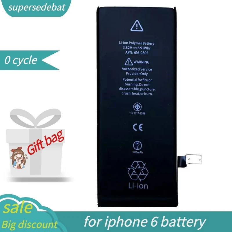 

Supersedebat for Iphone 6 Battery Bateria for Iphone 6 for Iphone6 Battery Bateria Litio Accumulator By Telephone Track Orders