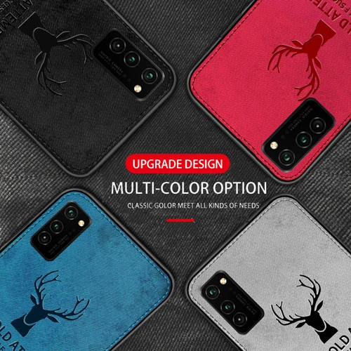 For Huawei Honor 50 30 20 9X V30 Pro V40 9A 30S 20S Lite Phone Case Fabric Deer Cloth Texture Shockproof TPU Back Cover | Мобильные