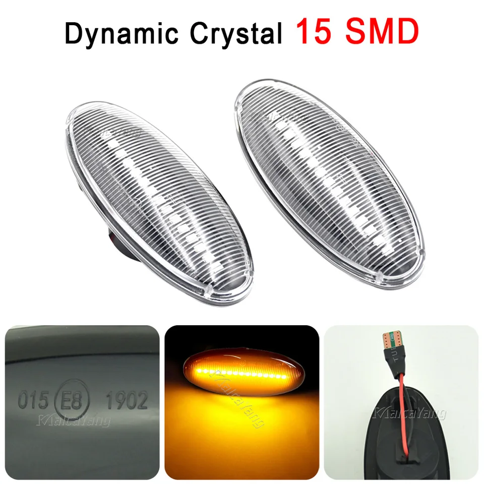 Coppia Di Luci Led Laterali Dinamiche Per Parafango – Compatibili Con Nissan Navara D22 NP300 Frontier Fiera PickUp Terrano 1998-2005 - 3