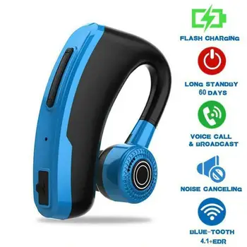 

New 1pc V10 Business Bluetooth Headphone Fast Charging Driver Handsfree Earphone With Microphone Voice Command Noise Cancelling