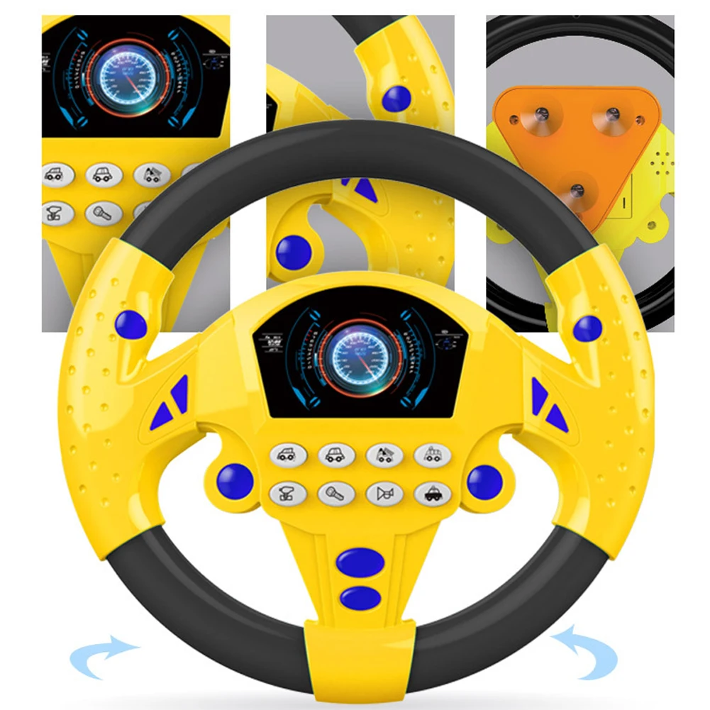 

Co-pilot Steering Wheel Music Simulation Driving Simulation Steering Wheel Children Teach Educational Creative Toys Kids Gift
