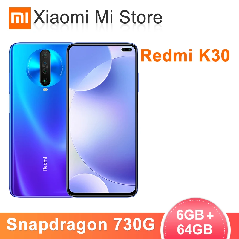 Xiaomi Redmi K30 смартфон с восьмиядерным процессором Snapdragon 730G ОЗУ 6 ГБ ПЗУ 64 120 Гц 4500 мАч |