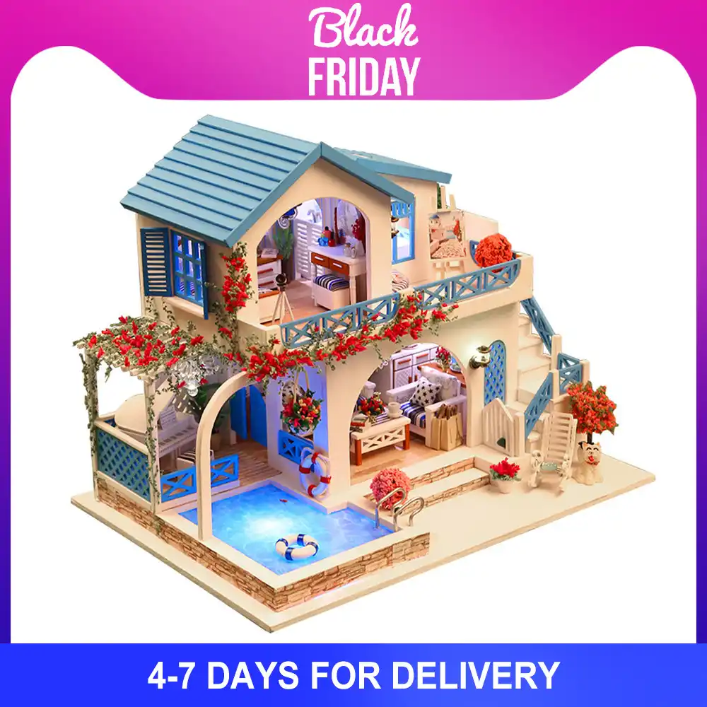 little town wooden dolls house furniture